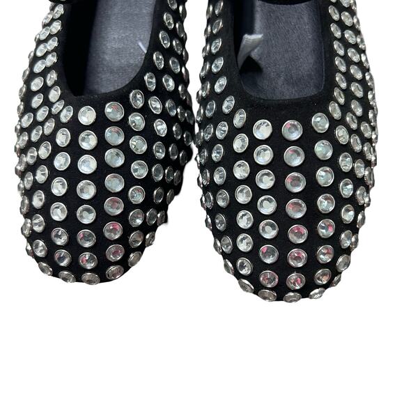A NEW DAY Issa Rhinestone Mary Jane Ballet Flats Black - Picture 3 of 5